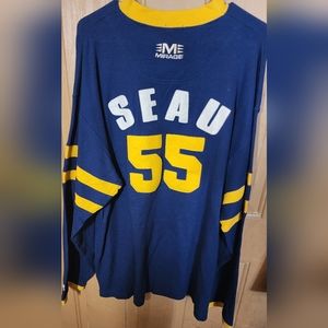CHARGERS LEGEND #55 JUNIOR SEAU HIGH QUALITY STITCHED PULLOVER SWEATER SIZE 2XL